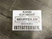 Mehrwegschablone "kann ich nicht beurteilen"